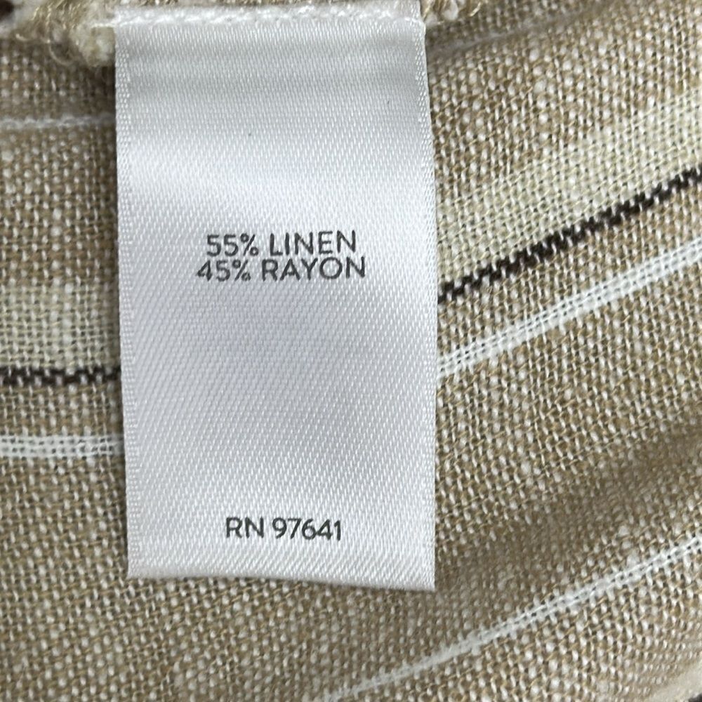 J. Jill Beige Pants Size Large Crop Linen Blend NWOT Inspection Stickers Intact - Picture 11 of 14